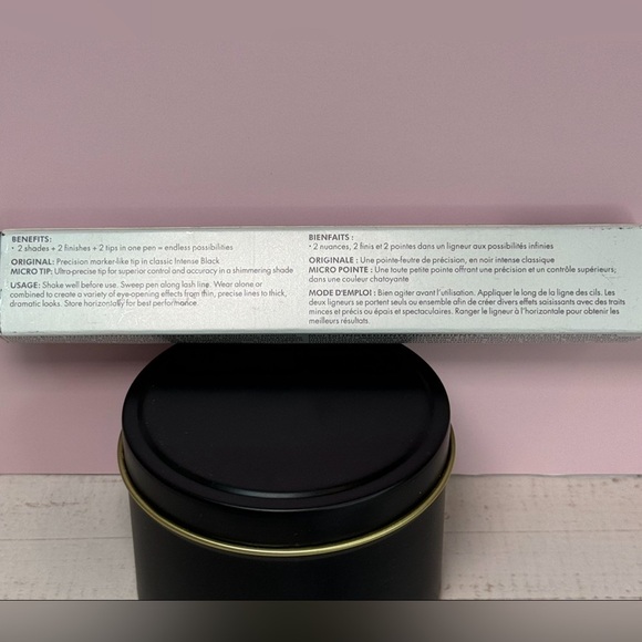 Stila Stay All Day Dual Eyeliner-Original&Micro (Black/Kitten Kosmo) NIB .033 oz - Picture 2 of 4